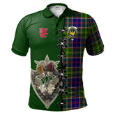 Clan Arnott Tartan Polo Shirt - Lion Rampant And Celtic Thistle Style RU74 Arnott Tartan Tartan Polo